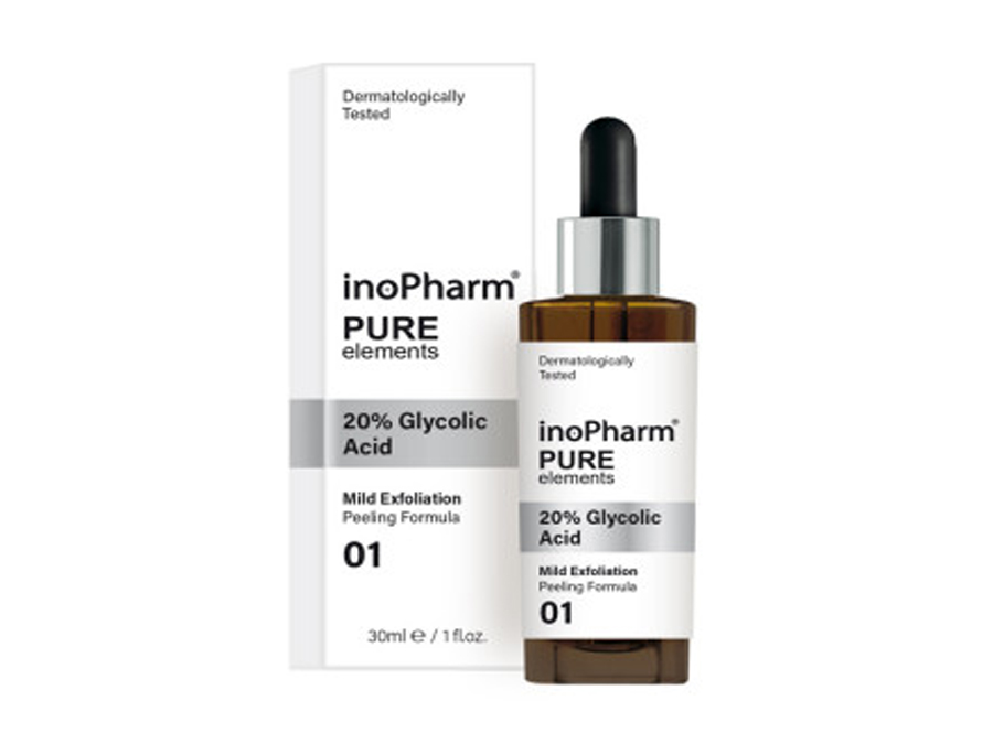 InoPharm Pure Elements peeling do twarzy z 20% kwasem glikolowym 30ml