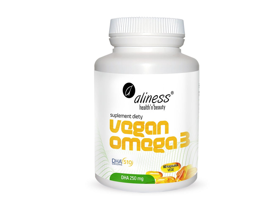 Aliness Vegan Omega 3 DHA 250 mg x 60 vege caps